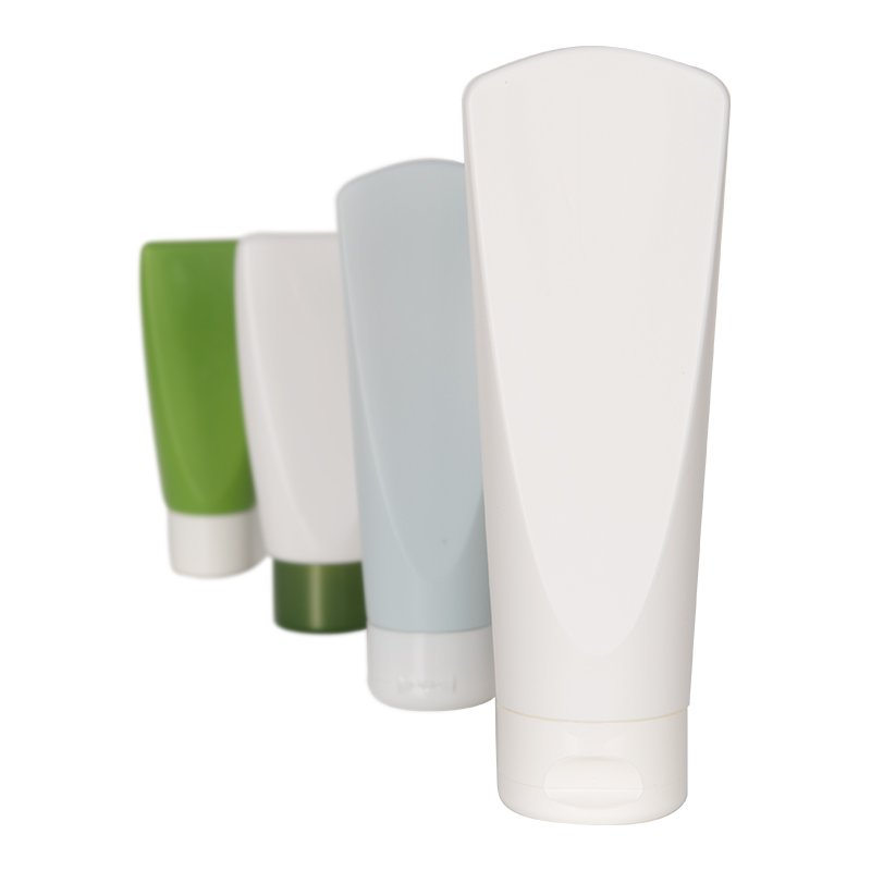 Luxury body lotion packaging shower gel container empty square pump cosmetic PET plastic pink shampoo bottles