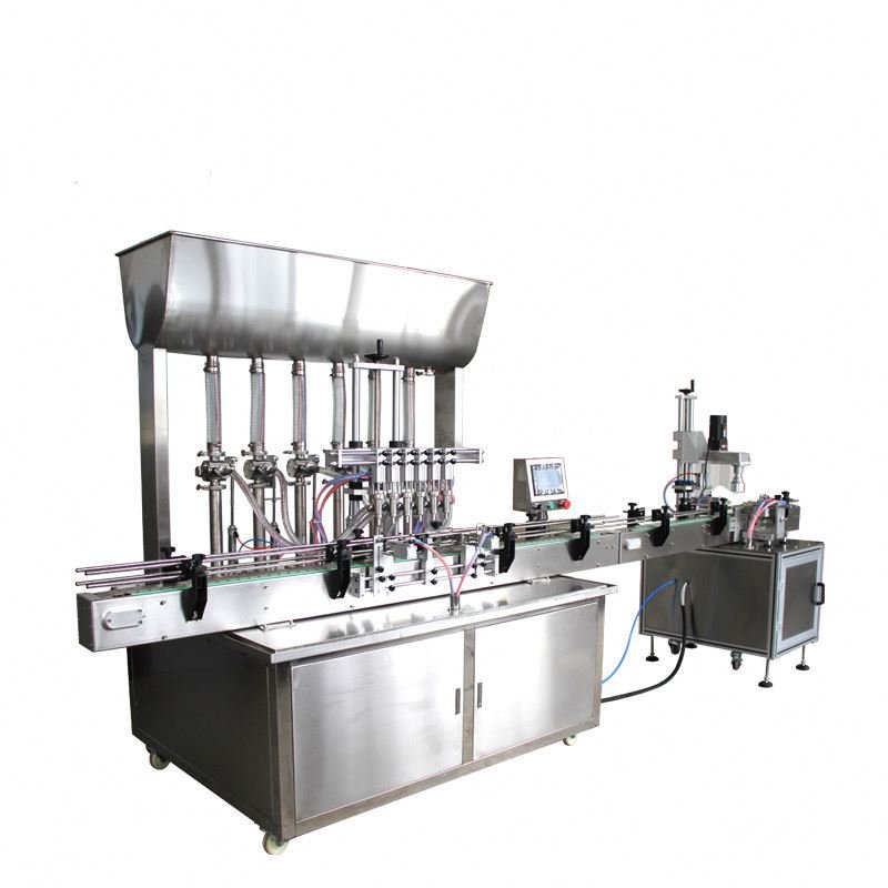 Automatic Production Machine Bottle Liquid Filling Capping Labeling Line Stainless Steel Oil Filler Machine Lip Oil Milk Carton