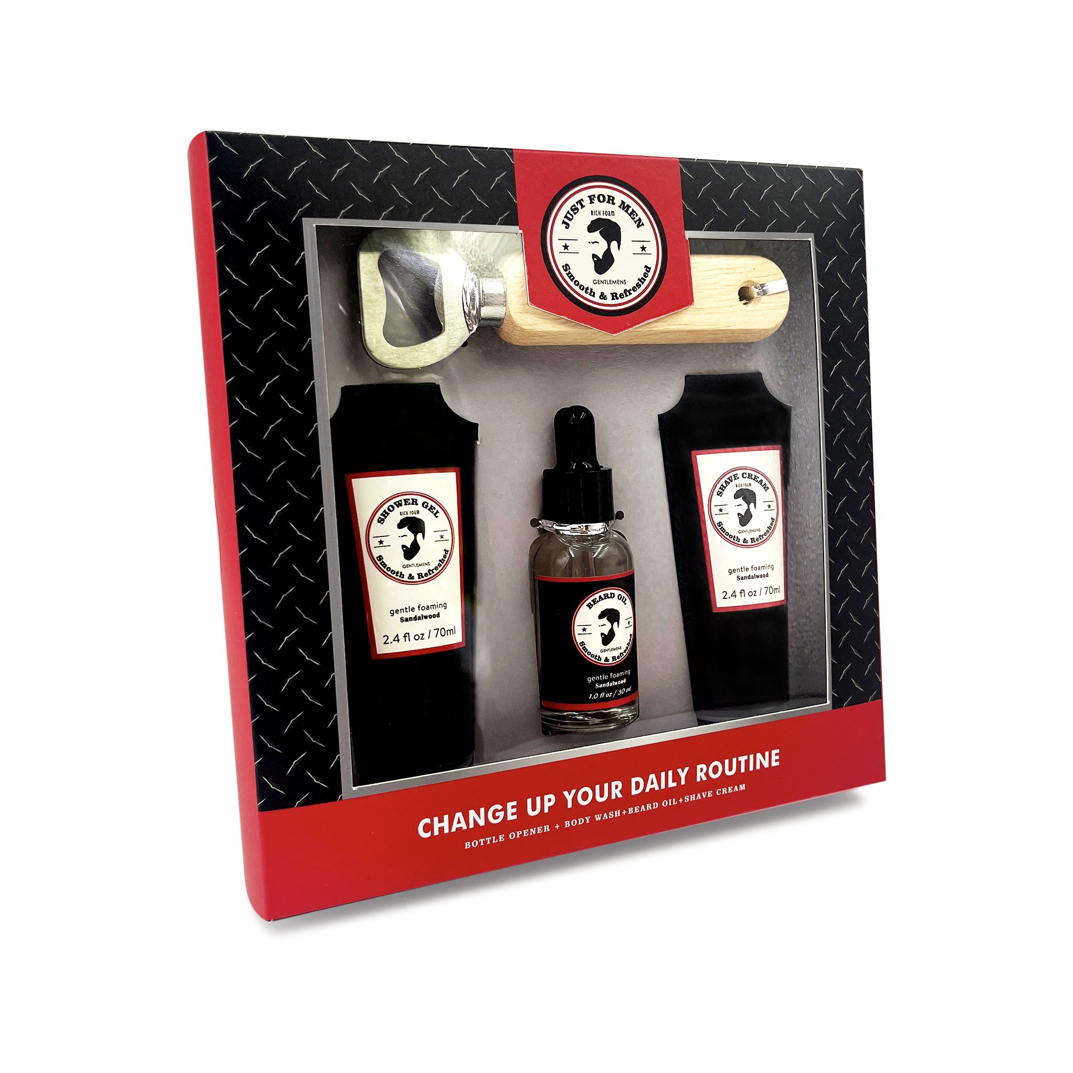 Mens Bath Set and Body Wash Set with Fresh Ocean Scent Shower Gel Body oil Spa Gift Set For Birthday Gifts