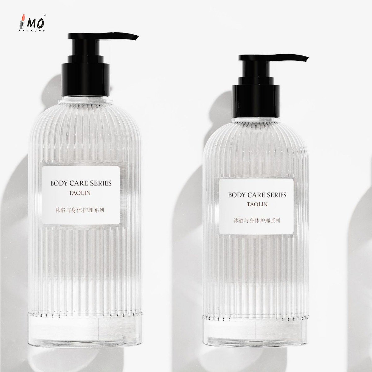 200ML 300ML 400ML Luxury Transparent Plastic Shampoo Shower Gel Empty Pump Bottle Packaging Wholesale