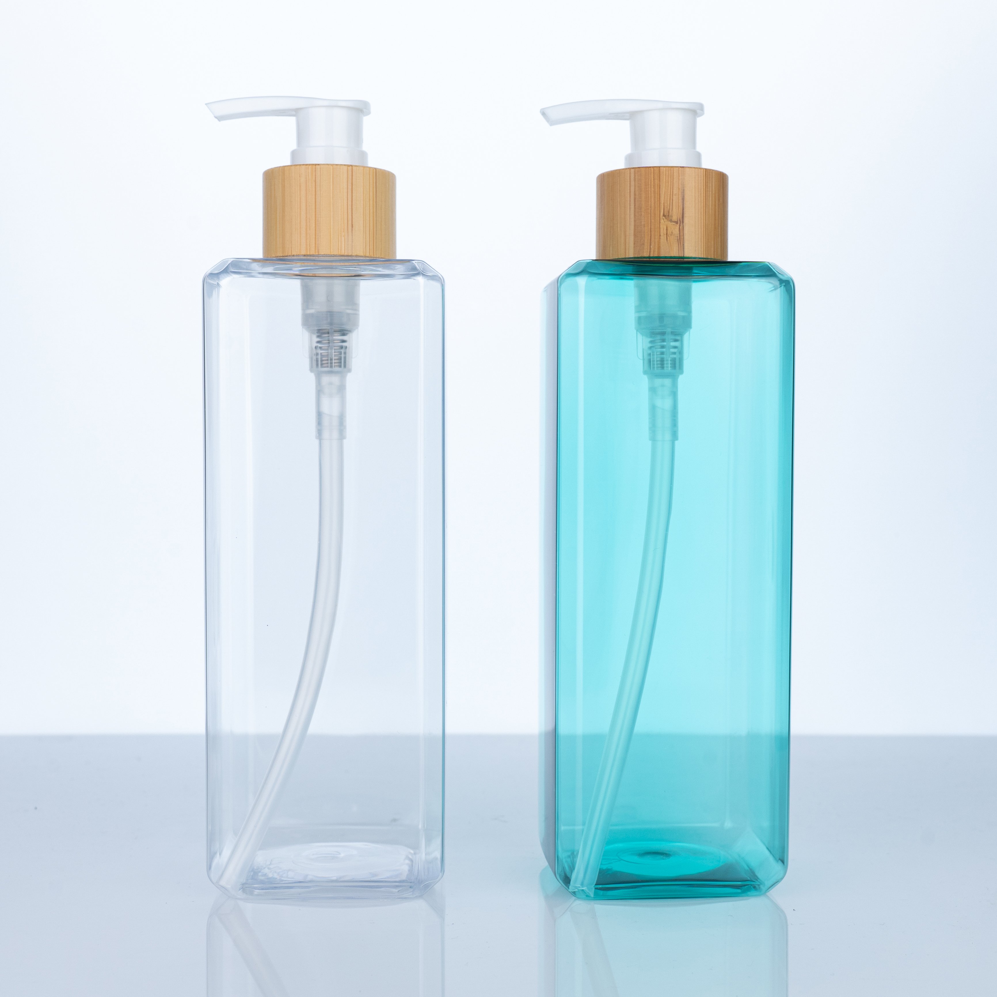 560ml Wholesale Square Home Bath Empty Cosmetic Pump Bottle Packaging Plastic Shampoo Container