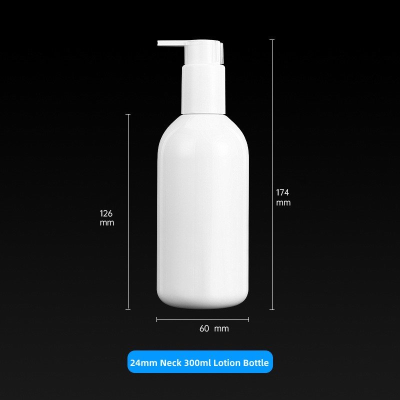 Empty Cosmetic Packaging 300ML white PET Plastic lotion pump shampoo conditioner body soap bottles