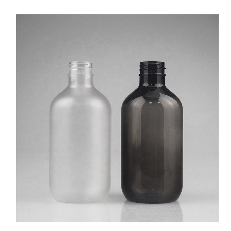 300ml 500ml 10oz 16oz cosmetic packaging container body wash shower gel shampoo pet plastic bottle with plastic pump