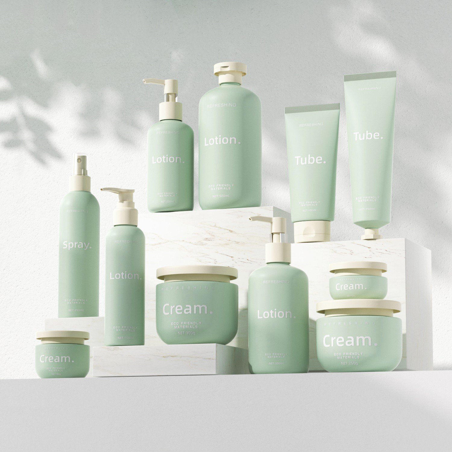 100 250 500ml shower gel body scrub container jar hdpe PCR empty shampoo bottle Eco friendly plastic cosmetic soft tube bottles