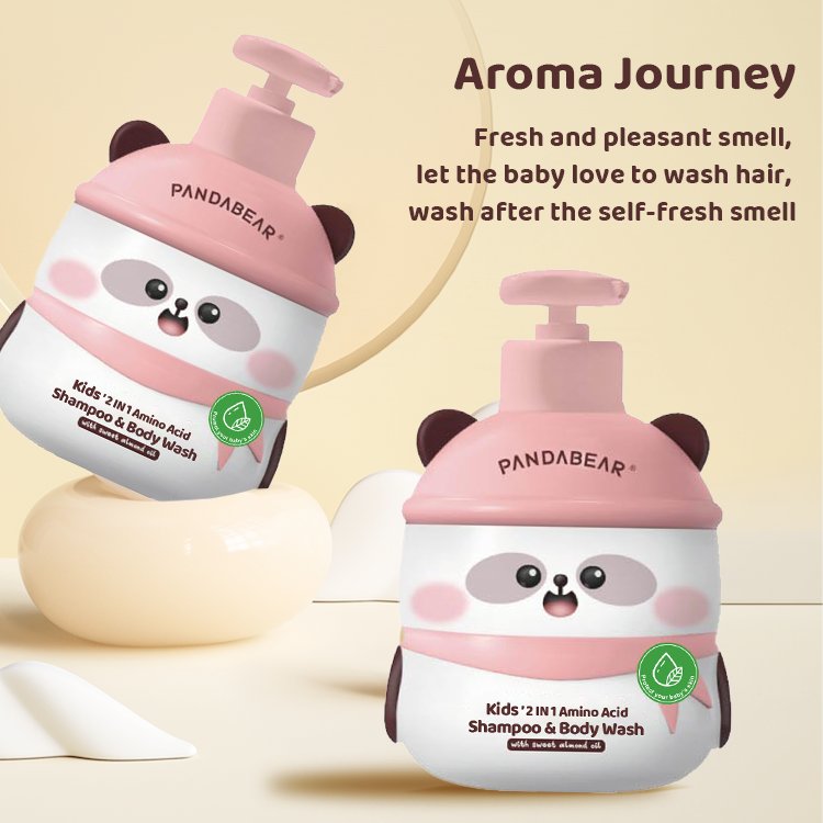 In Stock 500ml Kids 2 In 1 Shampoo And Body Wash Gel Organic Babi Body Moisturizing Shower Gel Children bath shampoo