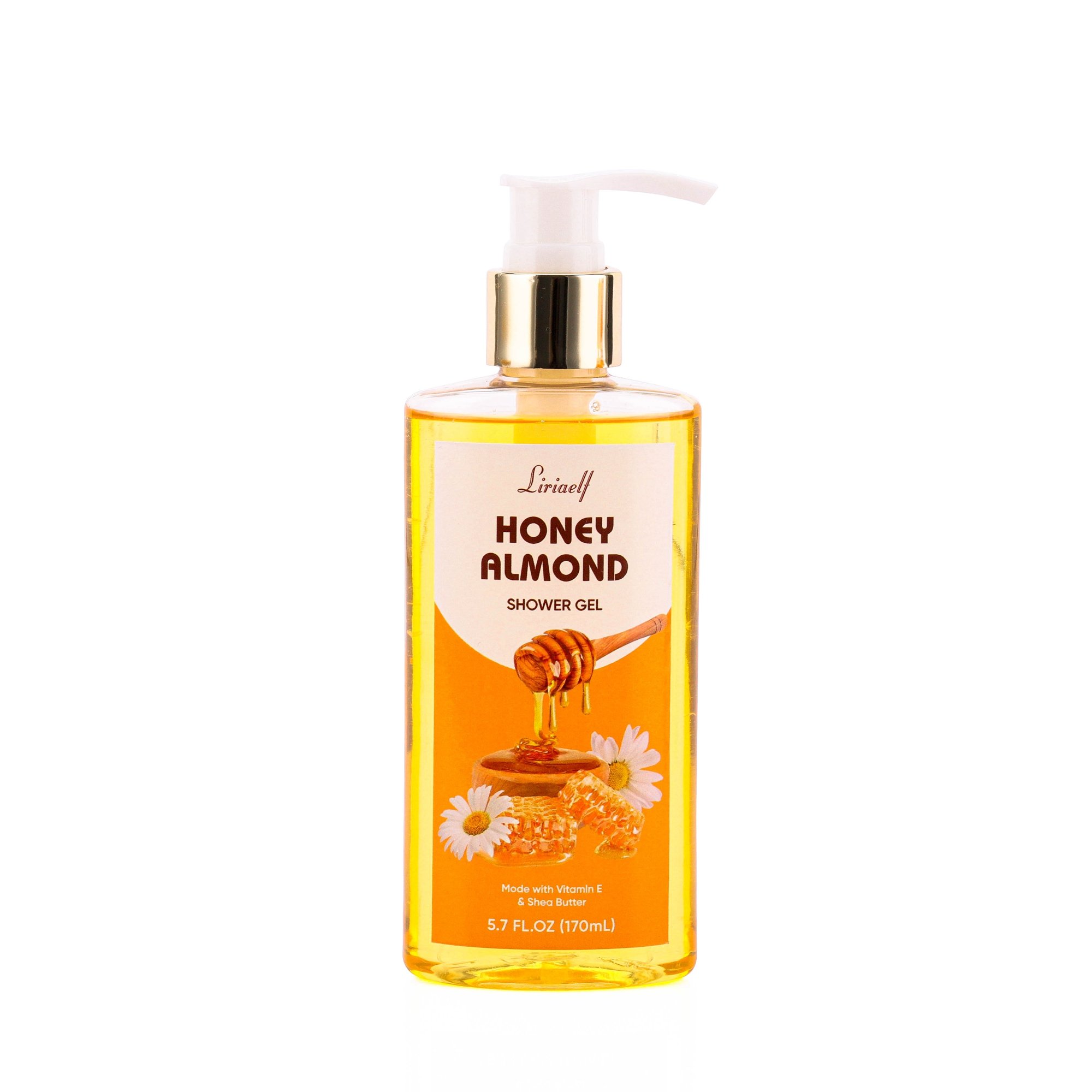 New design honey almond shower gel body lotion bubble bath salt puff spa gift baskets set for women