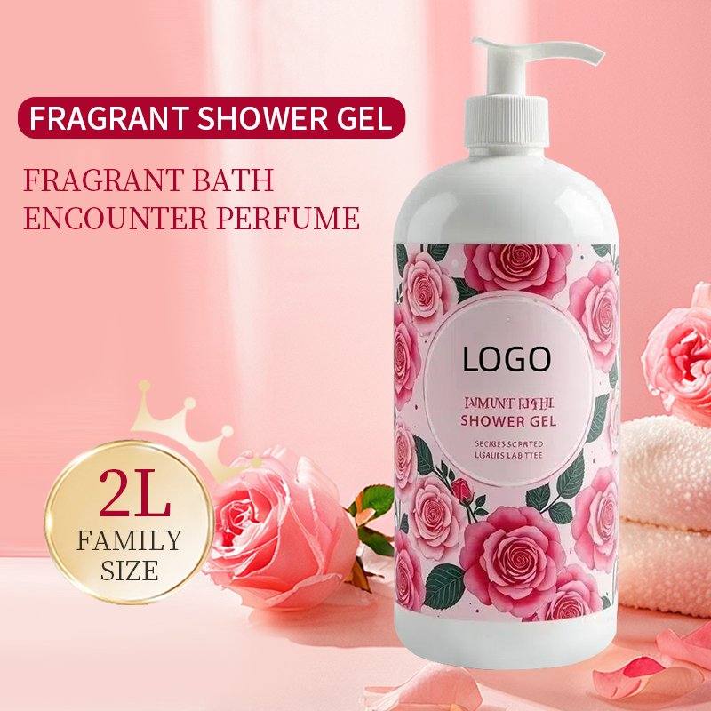 OME 2L Large capacity household strong fragrance shower gel with long-lasting fragrance