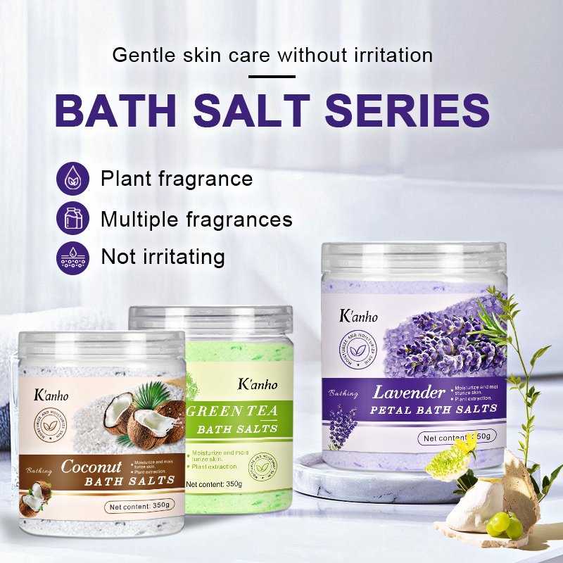 Main Kanho Lavender Bath Salt Himalayan Ocean Natural No Irritation Relax Bath Epsom Herbal Bath Herbal Sea Salt