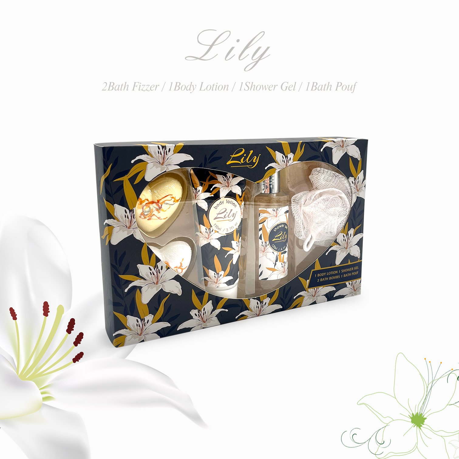 Wholesale Luxury Body Care shower gel set Spa Kit body wash Body Lotion Bath fizzer Birthday Gifts Set