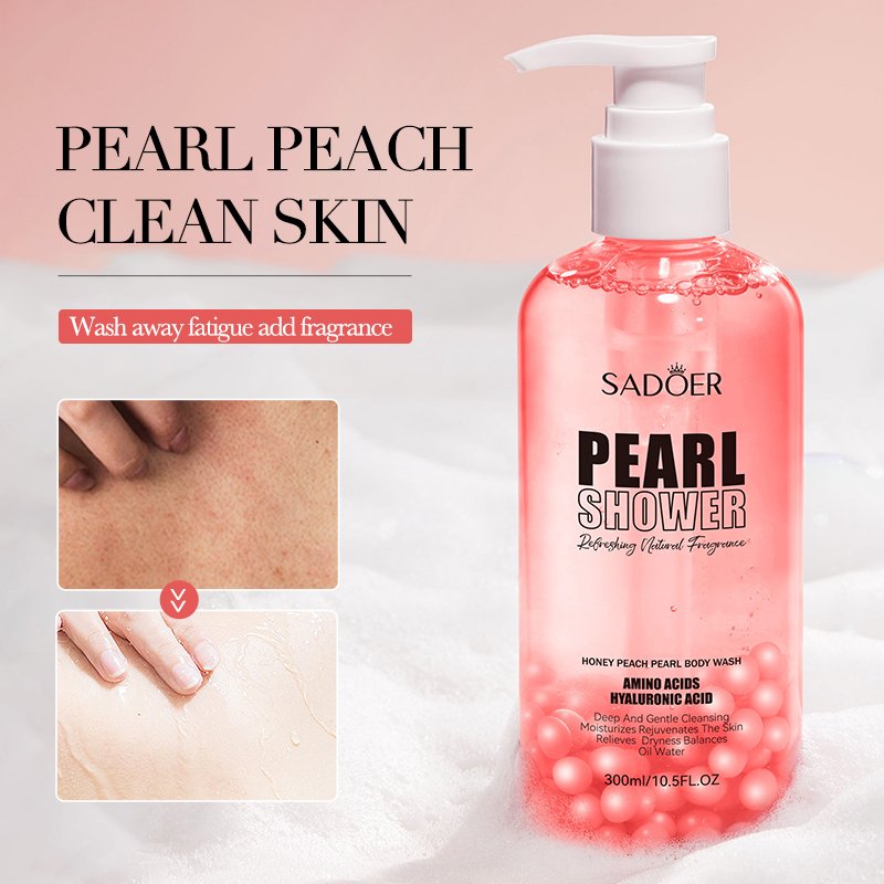 Private Label Packaging Container Aloe Vera Pearl Peach Kiwi Fruit Blueberry Body Scrub Care Whitening Perfume Shower Gel Women