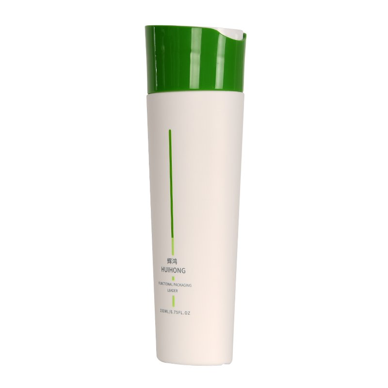 New Design 200ml 400ml 500ml 600ml sloping cap green color Refillable Plastic Bottle shower gel container