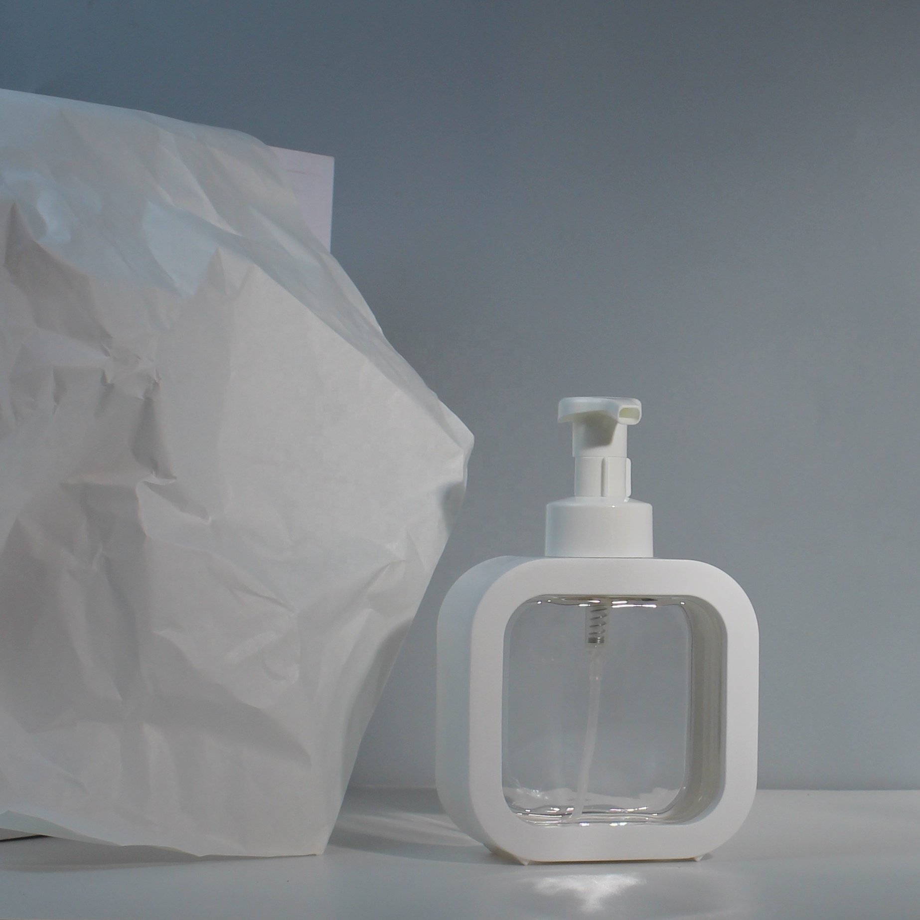 Stock Available Hand Wash Foam Pumps Shampoo Bottle 500ml Soap Dispensers for white plastic pressing pump with emty bottles