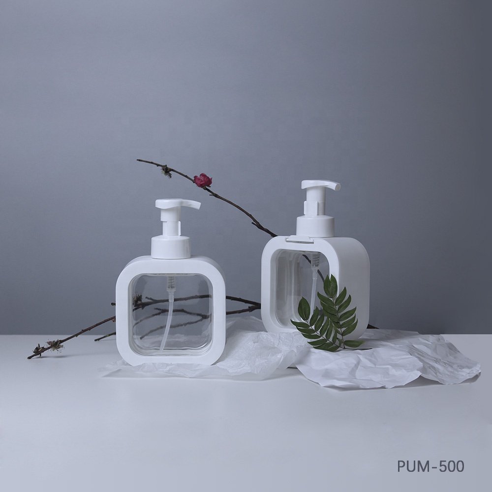 Stock Available Hand Wash Foam Pumps Shampoo Bottle 500ml Soap Dispensers for white plastic pressing pump with emty bottles