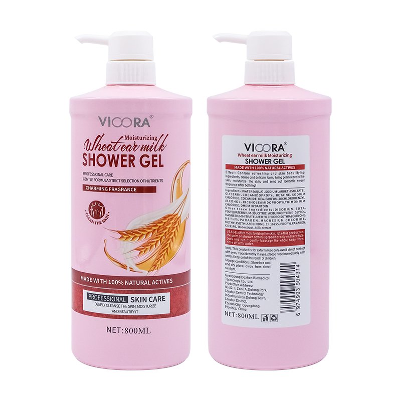 VICORA High Quality Perfumed Herbal Shower Gel Private Label Liquid Body Care Moisturizing Bubble Scrub Whitening Nourishing