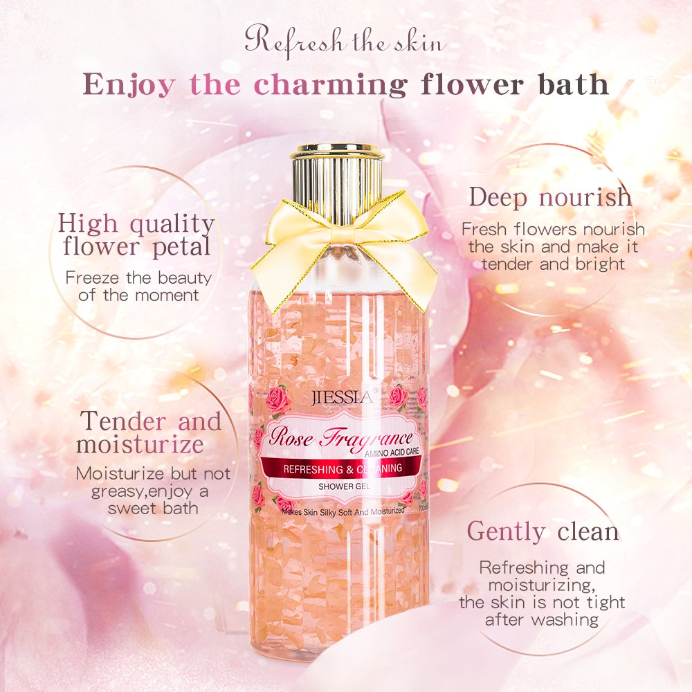 Best Selling Organic Body Care Skin Lightening Body Wash Flower Whitening Shower Gel for Black Skin