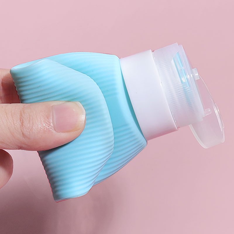 Factory 3 Oz 90ml Portable Refillable Bath And Shower Silicone Travel Bottle Shower Gel Shampoo Mini Travel Silicone Bottle