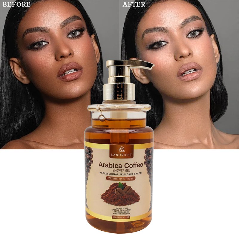OEM Wholesale Perfume Body Wash Organic Turmeric Remove Dark Spots Whitening Coffee Body Wash