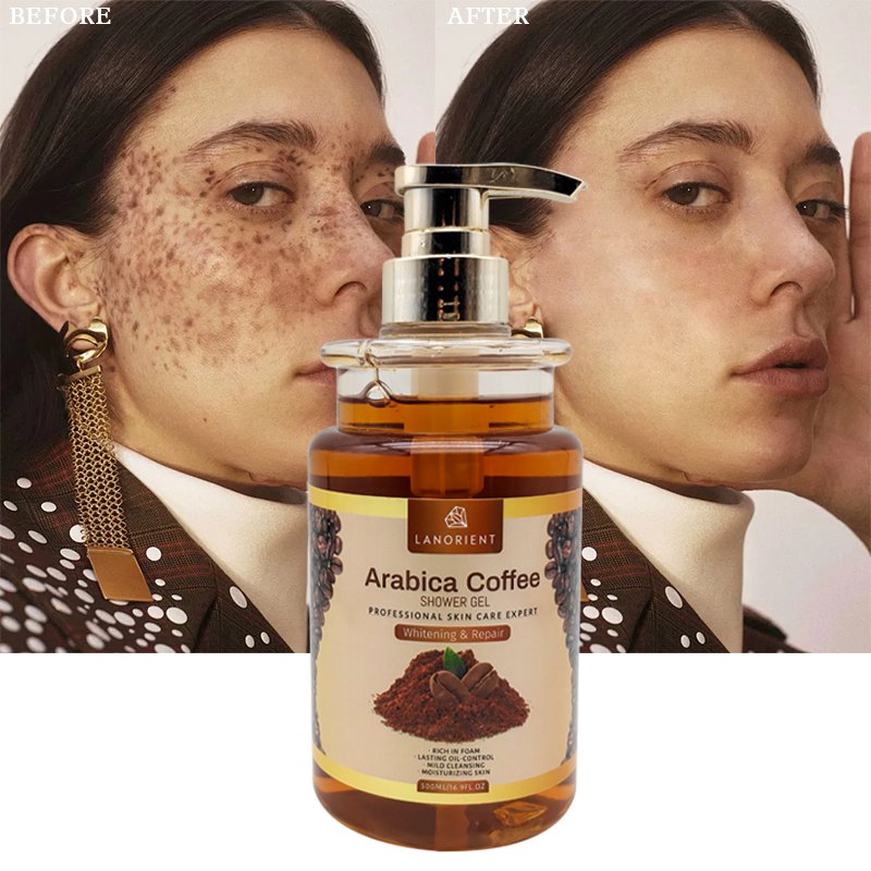OEM Wholesale Perfume Body Wash Organic Turmeric Remove Dark Spots Whitening Coffee Body Wash
