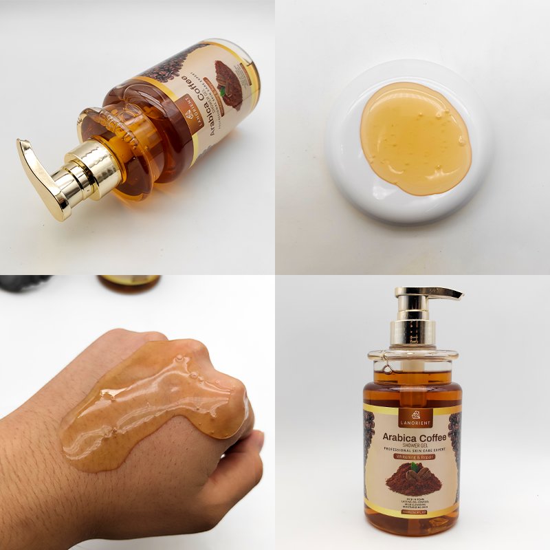 OEM Wholesale Perfume Body Wash Organic Turmeric Remove Dark Spots Whitening Coffee Body Wash