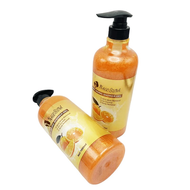 NAGOSUNA organic moisturized glowing clarifies radiant brightens whitens skin body shower gel bath big size koeperlotion