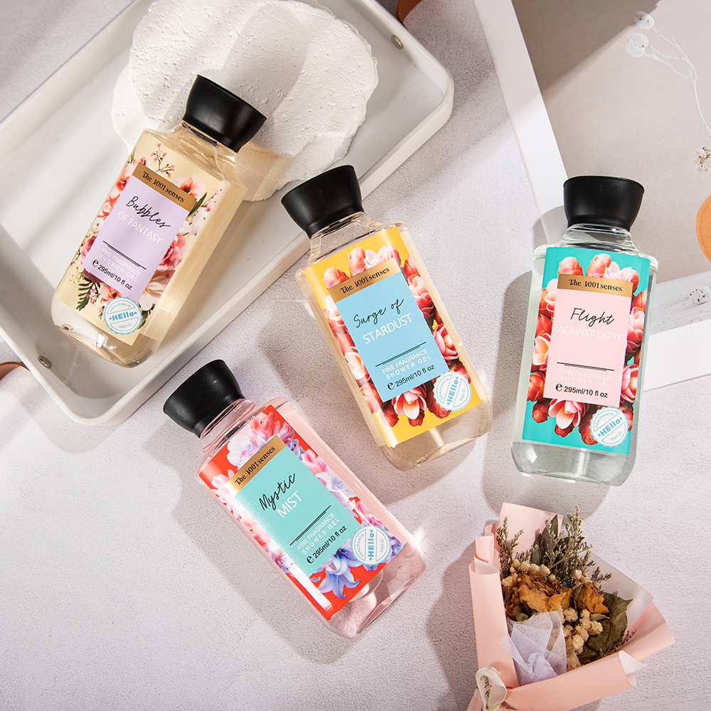 zhejiang shower gel bath body wash liquid soap 295ml flower fragrance skin cleaning remove sweat smell