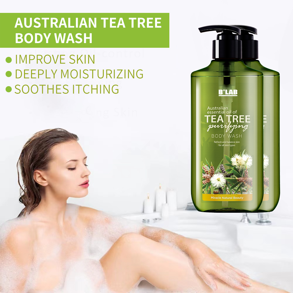 Private Label Oem Natural Organic Body Wash Washing With High Quality Refreshements Tea Tree Body Wash Shower Gel