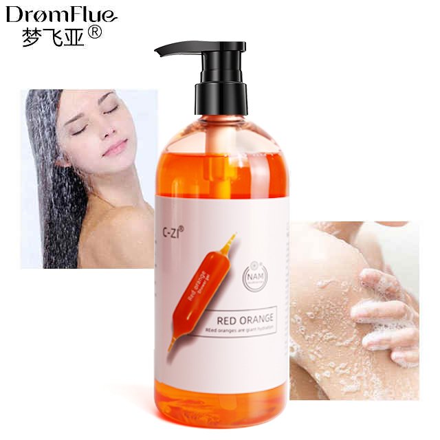 Blood Orange body wash Long Lasting Fragrance Skin Brightening Bath Shower Gel Natural Customized Package Adults Female and men