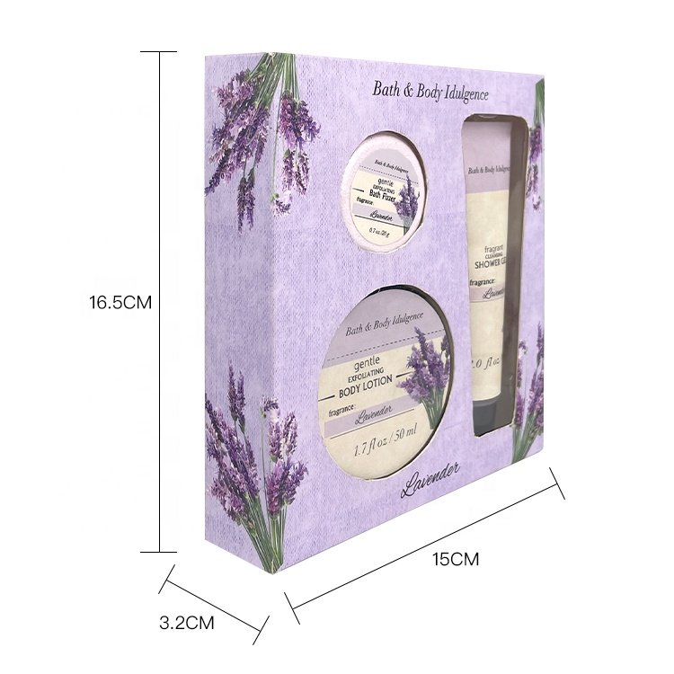OEM Wholesale Lavender Scented Shower Gel Sleeping Body Lotion Moisturizing Nourishing Bath Fizzer Body Care Set