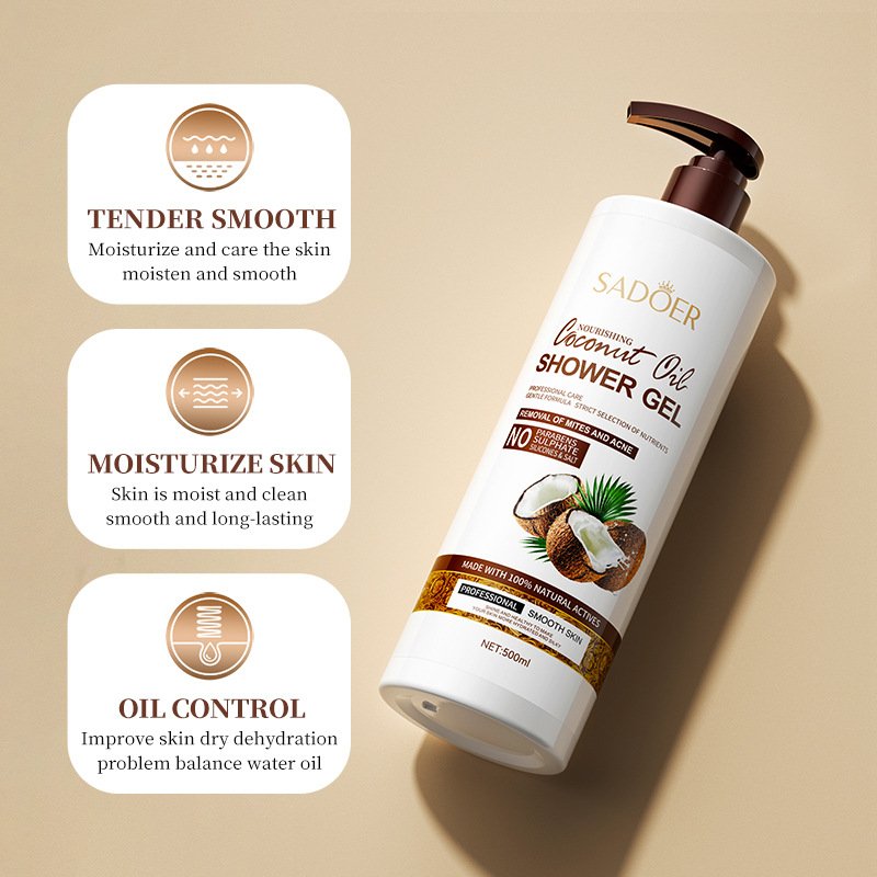 SADOER Coconut Body Wash Amino Acid Moisturizing Fragrance Body Shower Gel