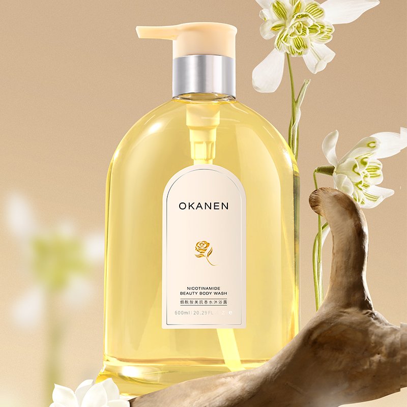 Wholesale Private Label Niacinamide and Ariel Body Wash Shower Gel, Moisturizing, Perfumed Body Wash 600ml.