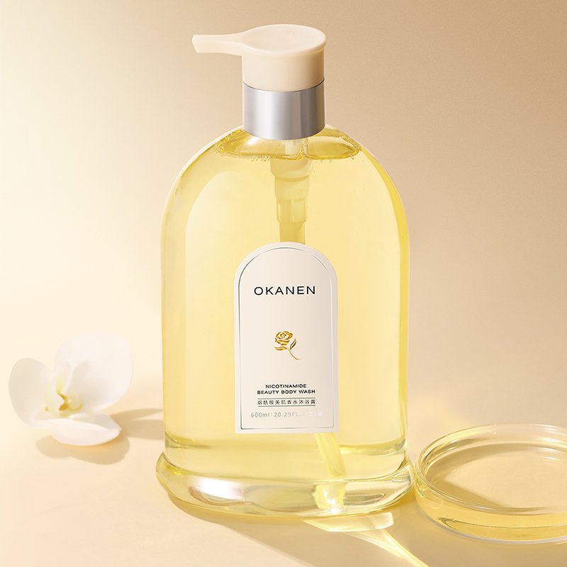Wholesale Private Label Niacinamide and Ariel Body Wash Shower Gel, Moisturizing, Perfumed Body Wash 600ml.