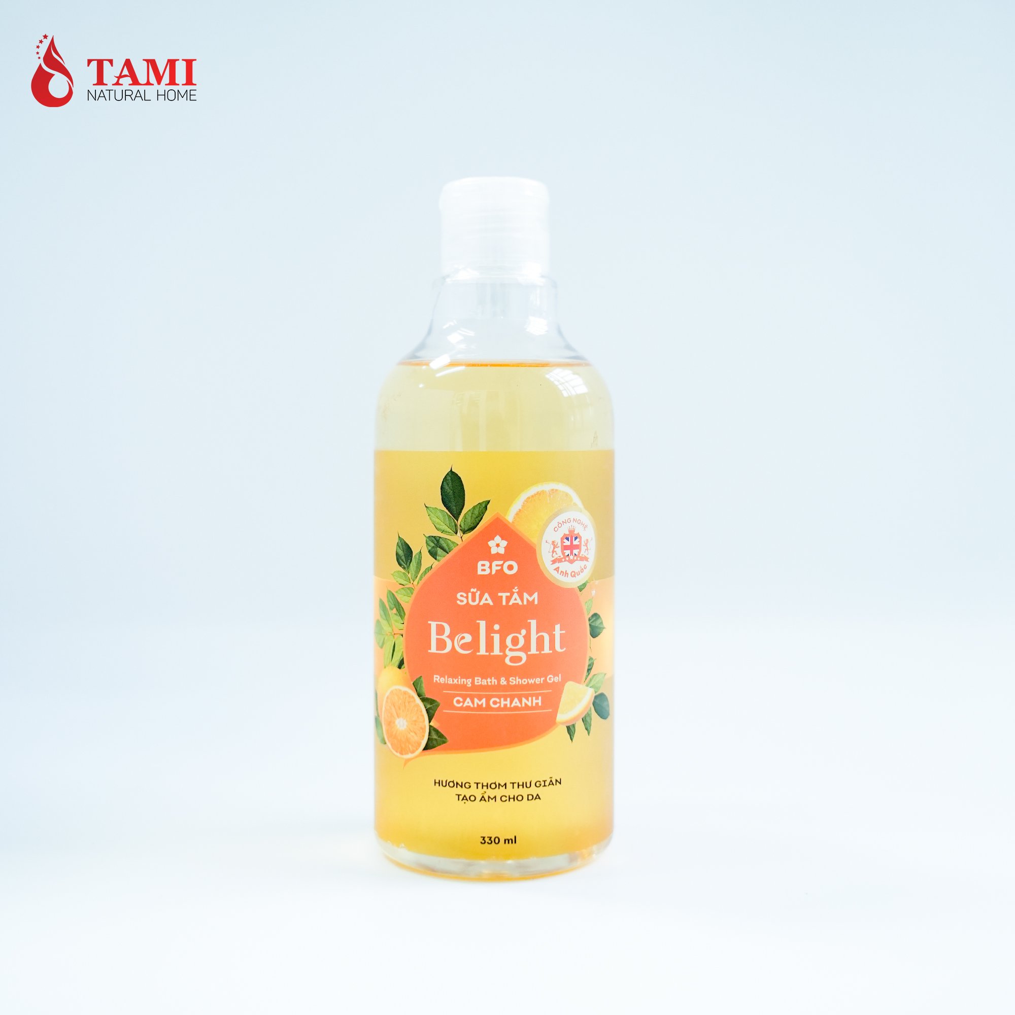 Belight Natural Smell Body Wash 750g/400g Regular Sizes Orange & Lemon Shower Gel with 3 Years Shelf Life Features Bubble