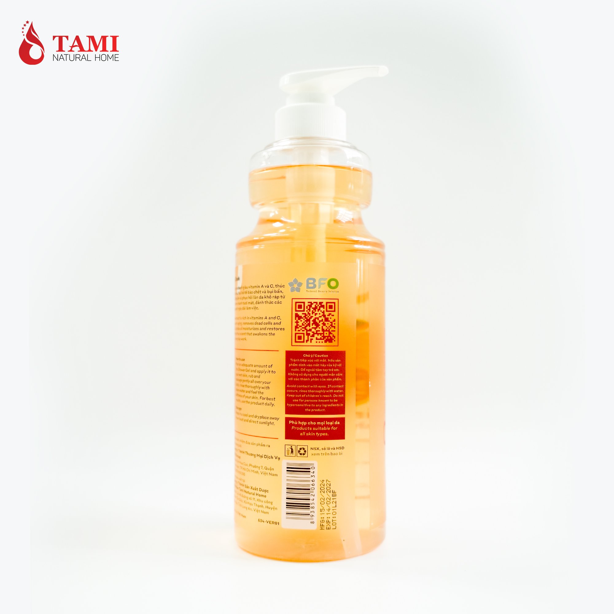 Belight Natural Smell Body Wash 750g/400g Regular Sizes Orange & Lemon Shower Gel with 3 Years Shelf Life Features Bubble