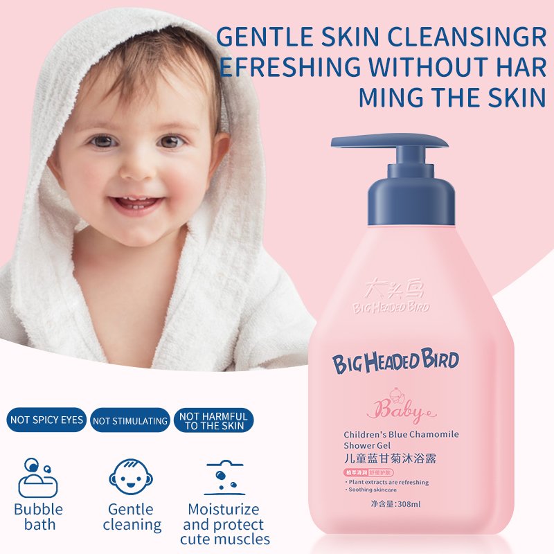 Blue chamomile Baby Body Wash Skin Care Soothing Hydration Creamy Private Label Products Children's shower gel Baby Wash