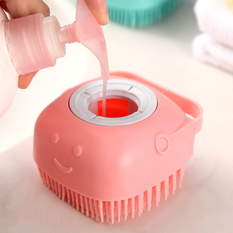 Silicone Body Bath Scrubber Brush can be Added Shower Gel Massager Cleaner for Shower with Suction Cup