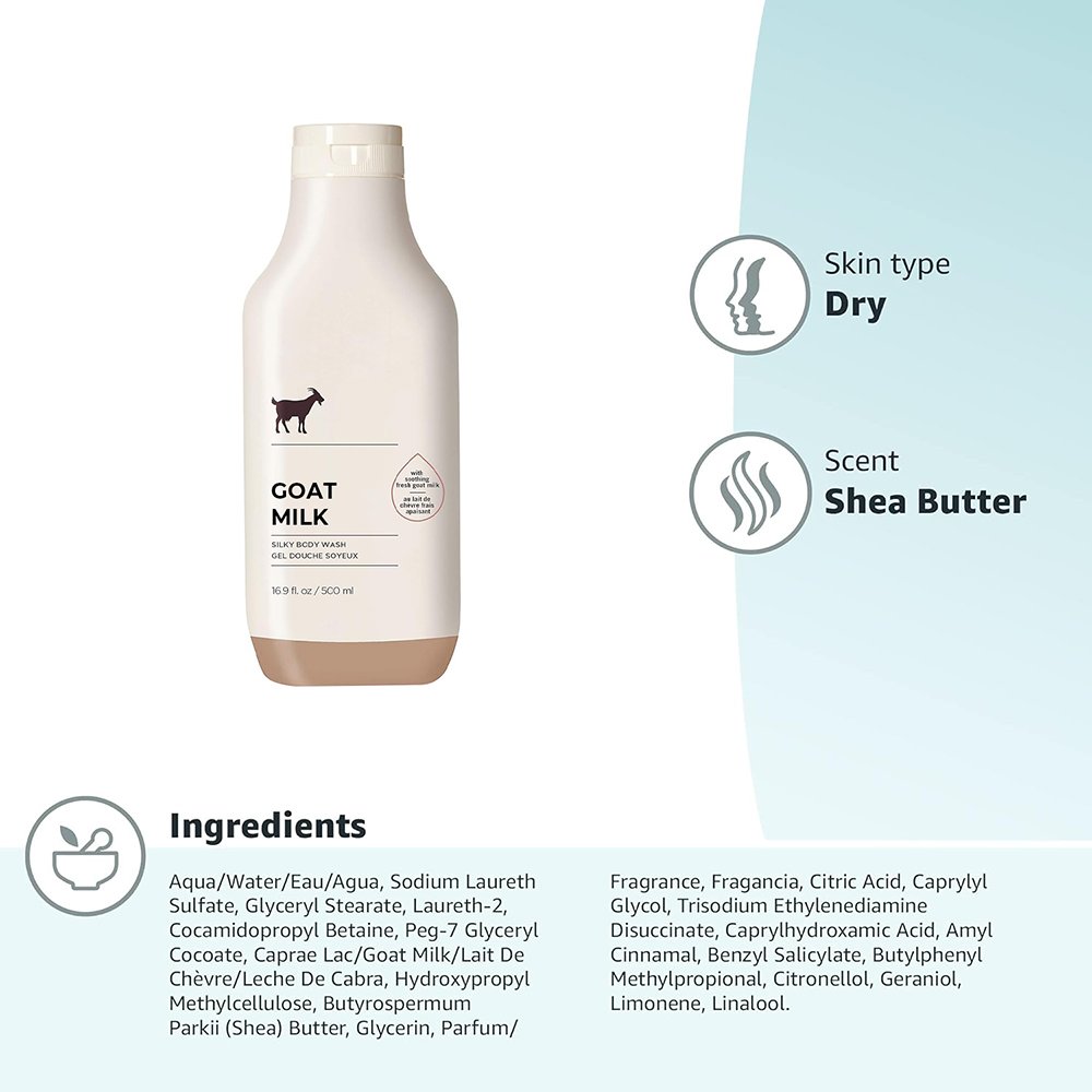 Private Label Natural Goat Milk Organic Sensitive Skin Care Body Wash Moisturizing Brightening Whitening Shower Gel Manufacturer