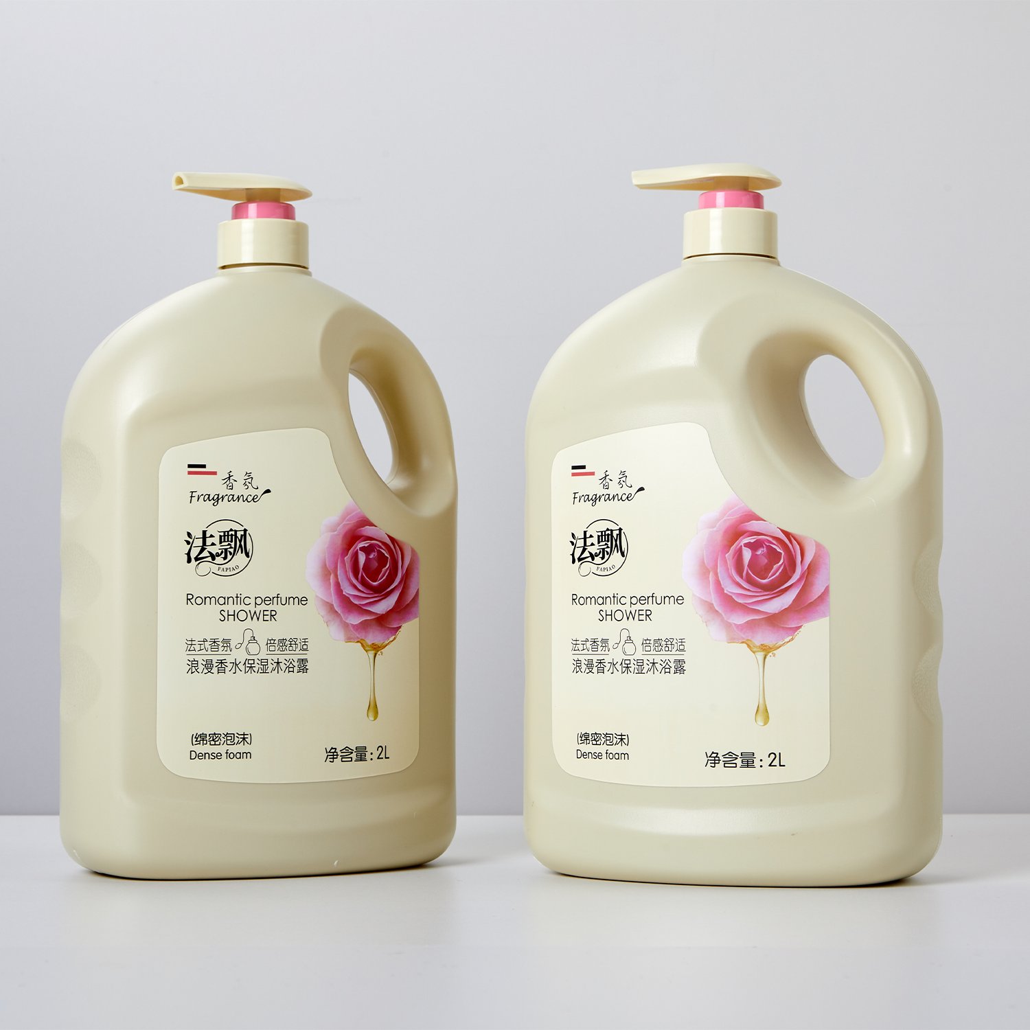 2L Romantic Rose Scented French Fragrance Body Wash Adults Whitening Bubble Moisturizing Perfume Liquid Shower Gels Safe