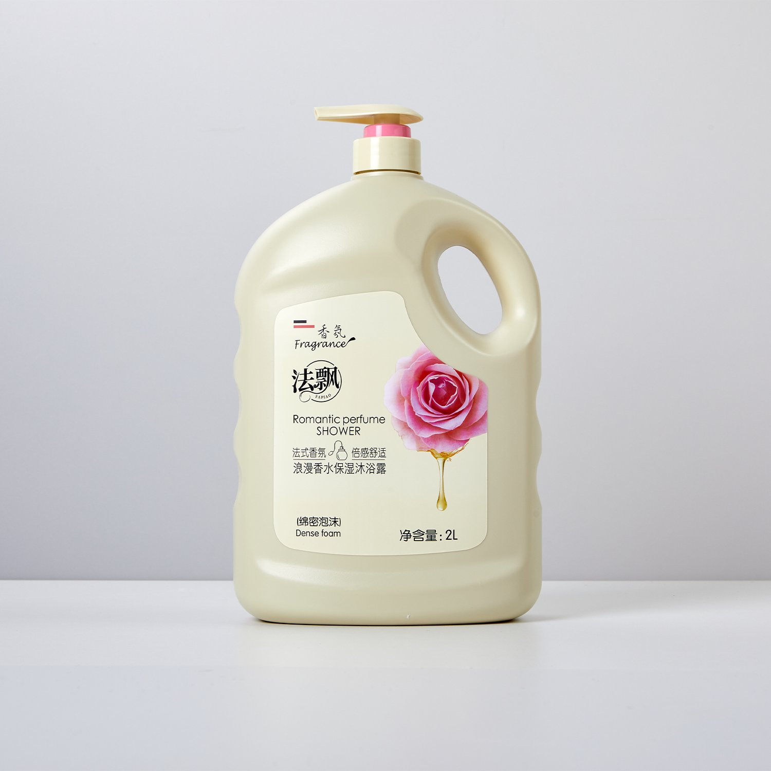 2L Romantic Rose Scented French Fragrance Body Wash Adults Whitening Bubble Moisturizing Perfume Liquid Shower Gels Safe