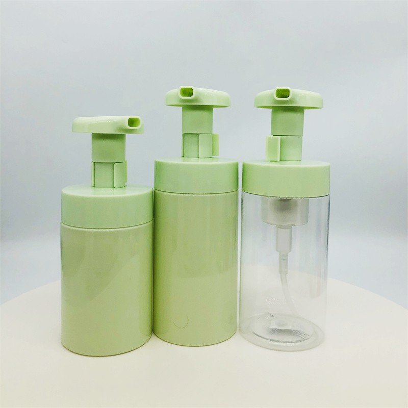 Pink/Green/Clear foaming hand soap bottle empty shower gel shampoo foam with pump bottle