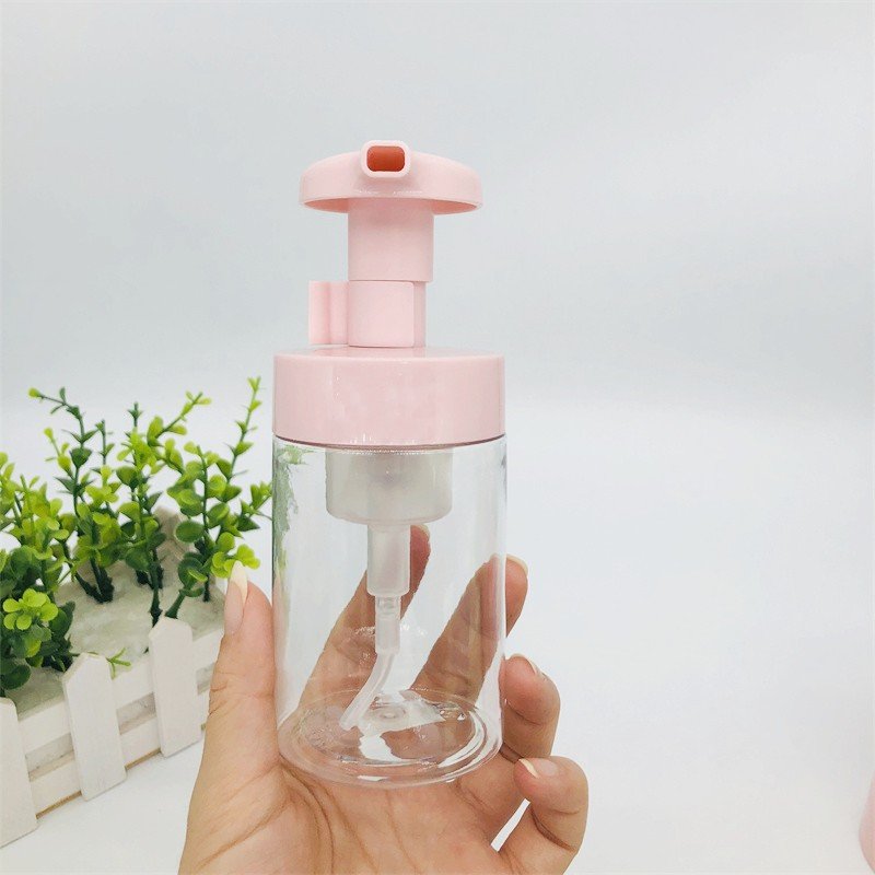 Pink/Green/Clear foaming hand soap bottle empty shower gel shampoo foam with pump bottle