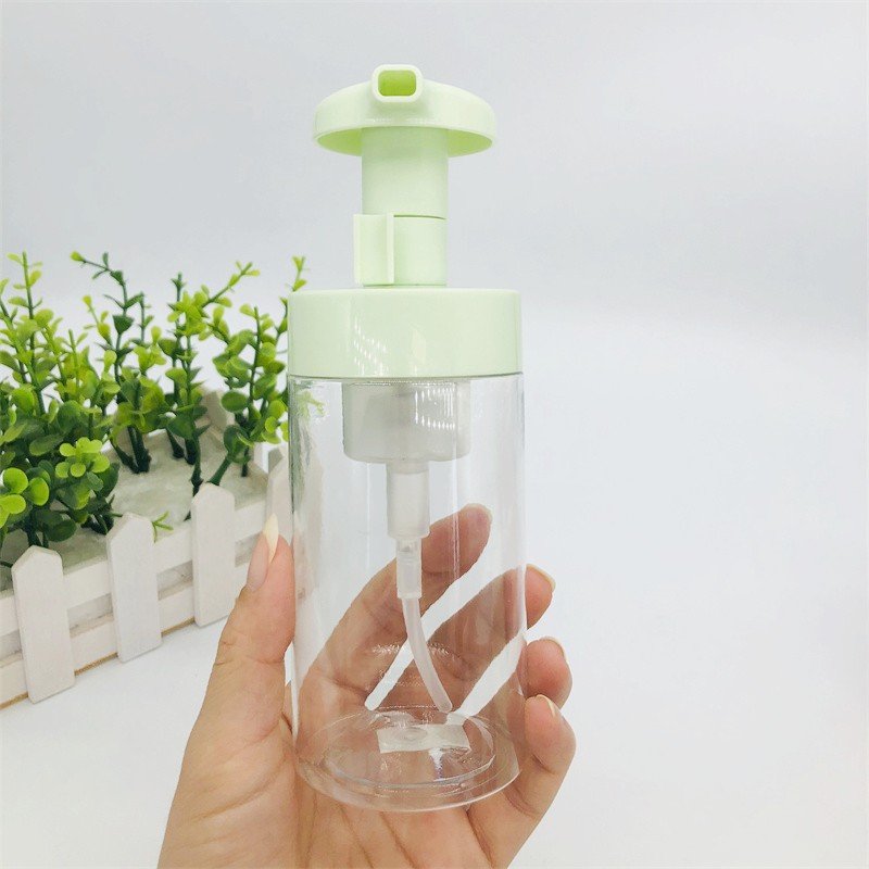Pink/Green/Clear foaming hand soap bottle empty shower gel shampoo foam with pump bottle