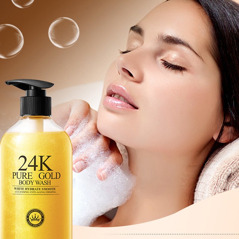 Whiting Custom Exfoliant All Natural Organic High End Moisturizer Foaming 24k Gold Body Wash Shower Gel