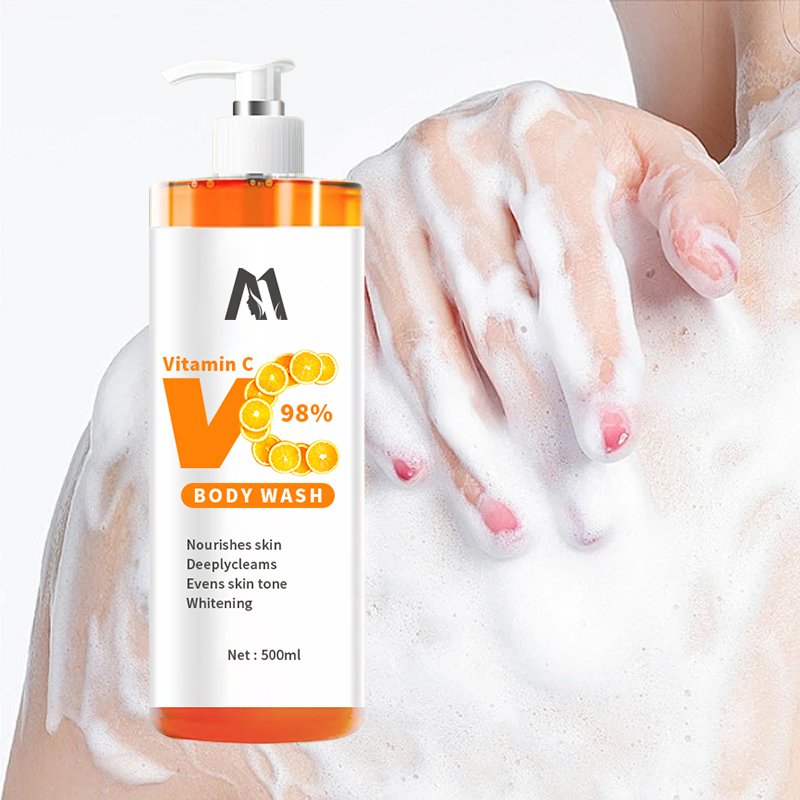 MIDUO Factory OEM Wholesale 500ML Vitamin C Body Male Perfumed Men's Scented Fragrance Free Shower Gel Black