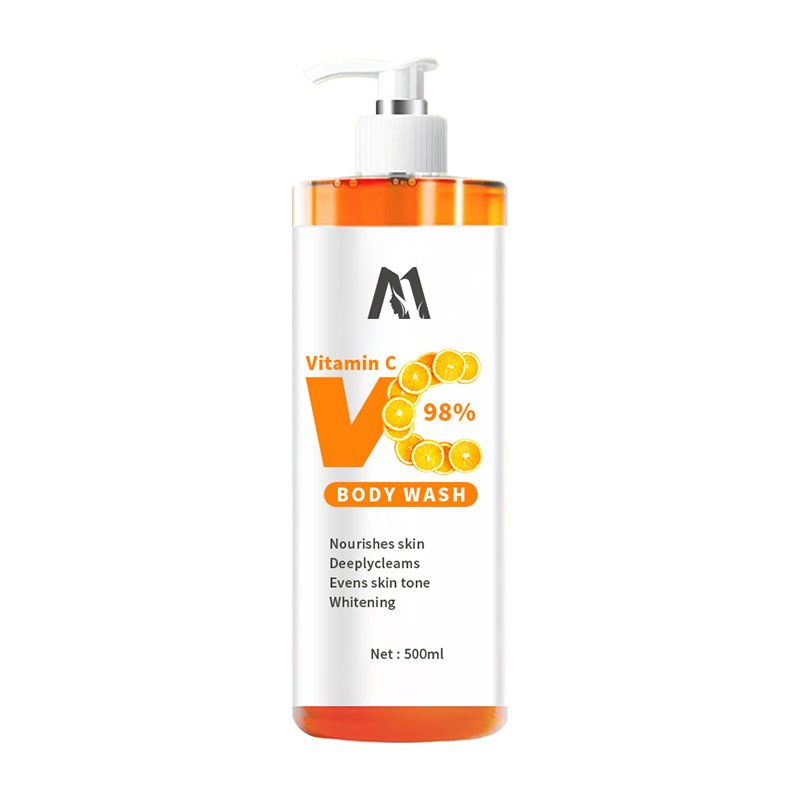 MIDUO Factory OEM Wholesale 500ML Vitamin C Body Male Perfumed Men's Scented Fragrance Free Shower Gel Black