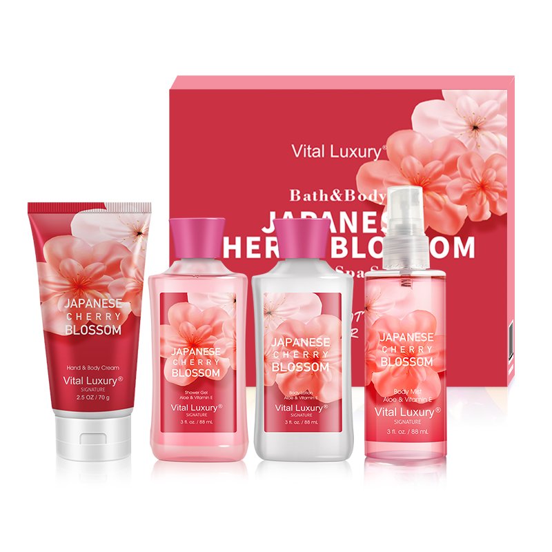 Private Label Moisturizing Body Care Bath Spa Kit Shower Gel And Body Lotion Sets