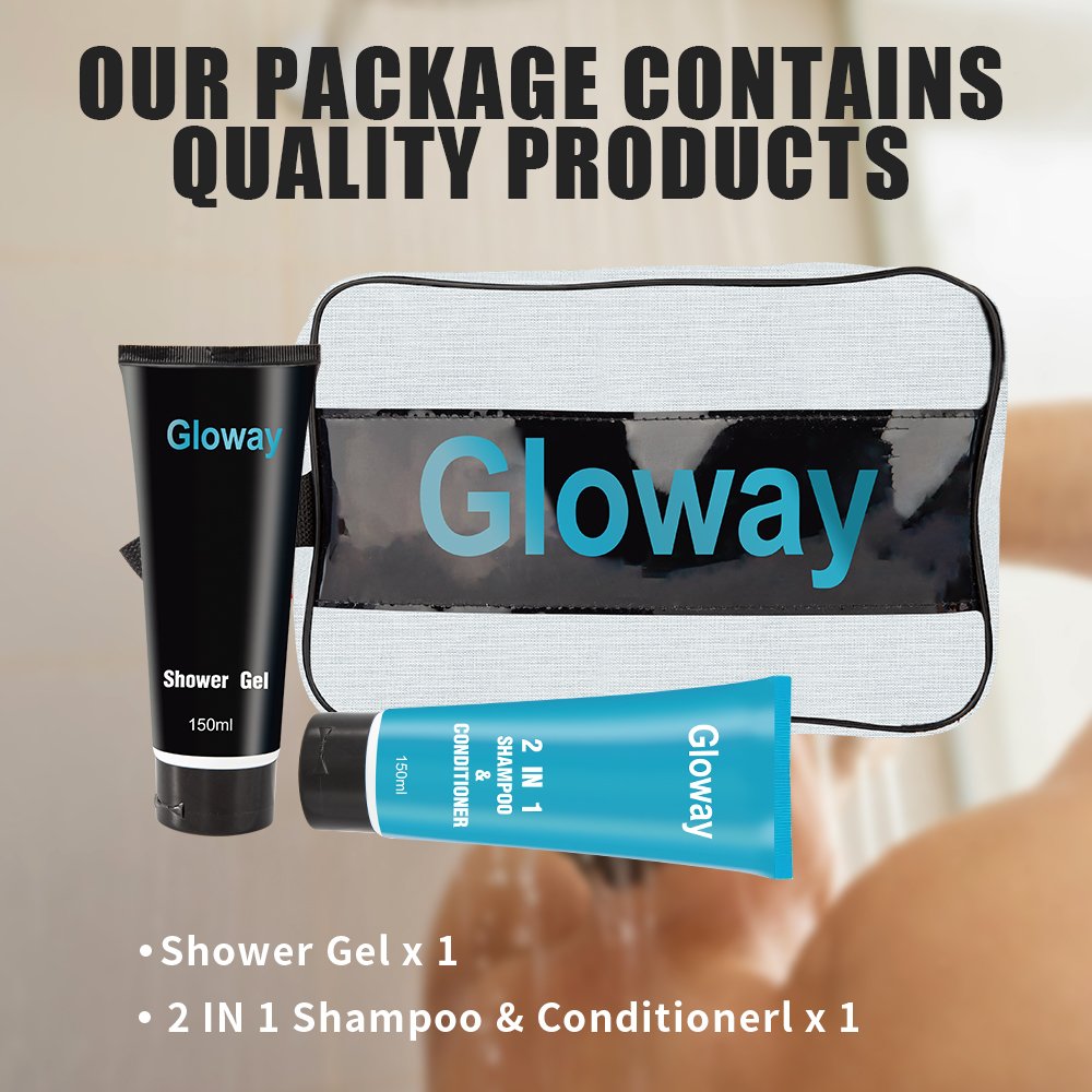 OEM Expert Travel Essentials Grooming Kit Travel Size 2-In-1 Shampoo Conditioner Men's Shampoo And Shower Gel Toiletry Bag Set