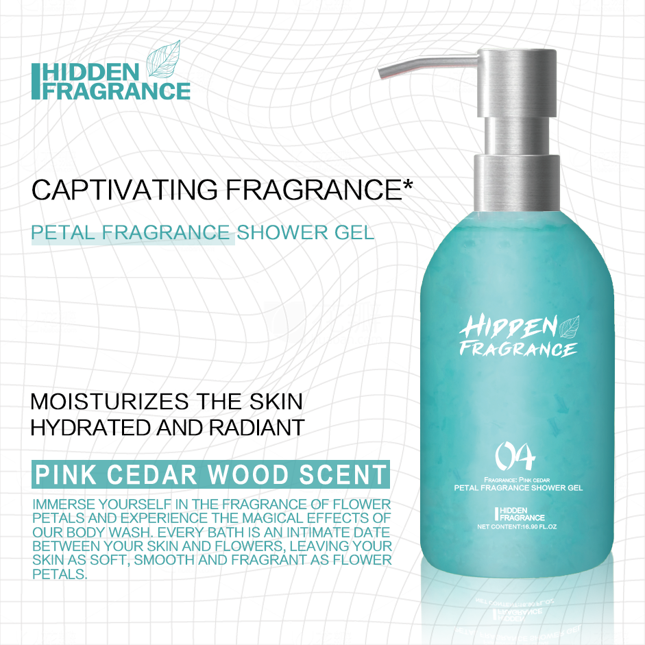 Quality Assurance Pink Cedarwood Scent Body Wash Long-Lasting Fragrance And Moisture Shower Gel