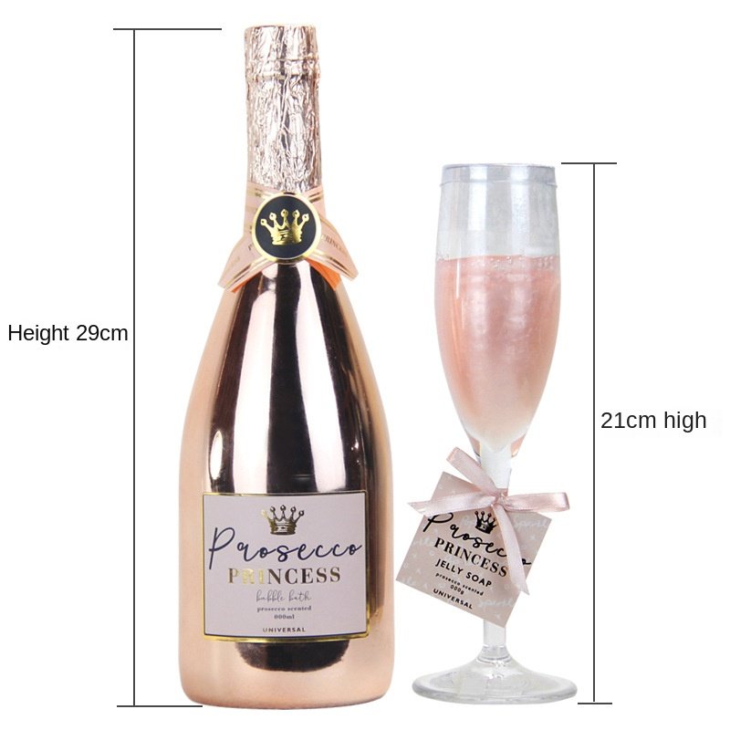 Lisa Adults' Spa-Inspired Bath Gift Set Soft Gel Body Soap & Champagne Bottle Shower Gels Creative bath gift set shower gel