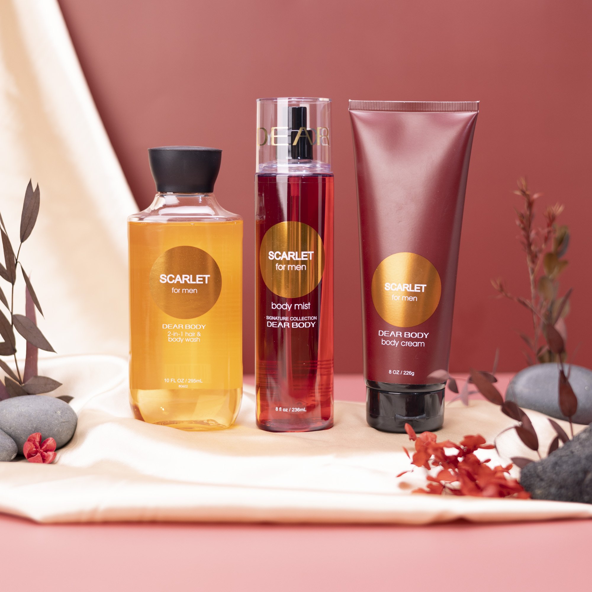 New arrival Christmas 3 in 1 shower gel for man OEM bath gift set with factory price perfumes