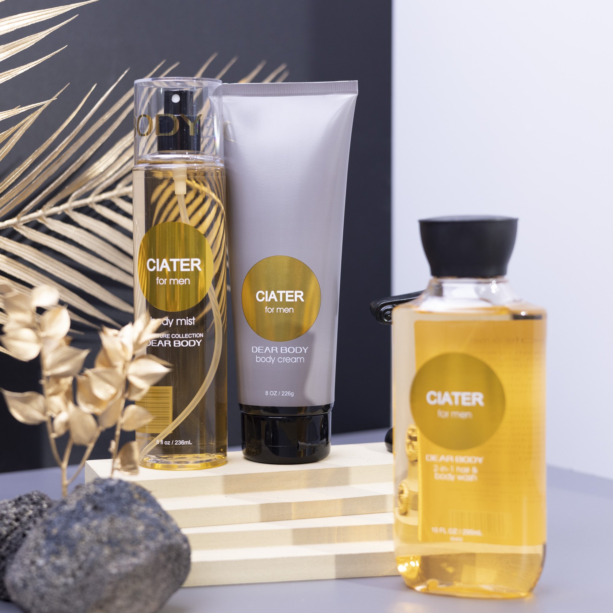 New arrival Christmas 3 in 1 shower gel for man OEM bath gift set with factory price perfumes